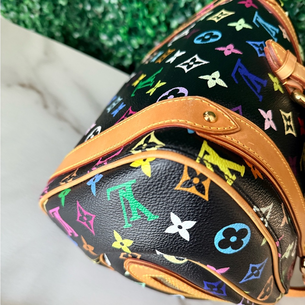 Louis Vuitton Murakami Black Multicolor Priscilla Monogram Handbag - Picture 12 of 16